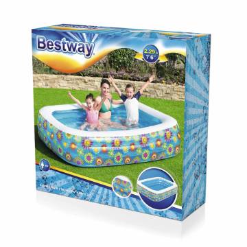 Bestway Inflatable Kids Pool - 229x152x56 cm - Blue