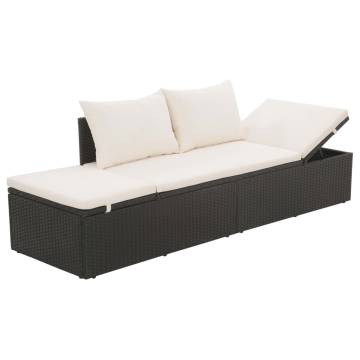 Outdoor Lounge Bed with Cushion & Pillows - Stylish & Comfortable