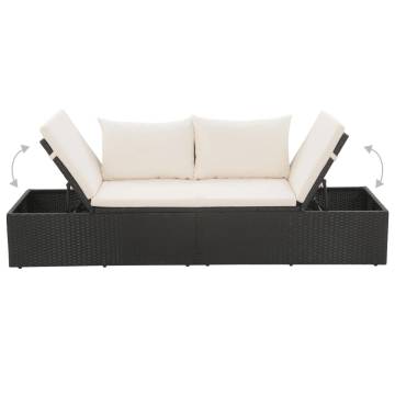 Outdoor Lounge Bed with Cushion & Pillows - Stylish & Comfortable