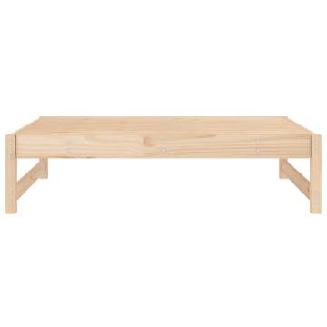 Garden Footstool 120x80 cm Solid Wood Pine - Hipomarket UK