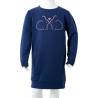 Kids' Sweatshirt Dress Navy 140 - Comfortable & Stylish