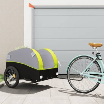 Sturdy Bike Trailer - Black and Green 45 kg Capacity