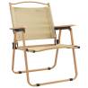 Camping Chairs 2 pcs Beige - Lightweight & Durable | Hipomarket