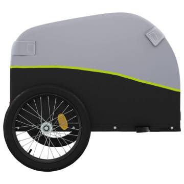 Sturdy Bike Trailer - Black and Green 45 kg Capacity