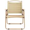 Camping Chairs 2 pcs Beige - Lightweight & Durable | Hipomarket