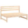 Garden Middle Sofas - Solid Pine Wood, 2 pcs, 120x80 cm