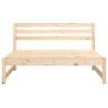 Garden Middle Sofas - Solid Pine Wood, 2 pcs, 120x80 cm