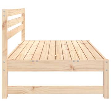 Garden Middle Sofas - Solid Pine Wood, 2 pcs, 120x80 cm