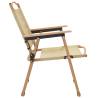 Camping Chairs 2 pcs Beige - Lightweight & Durable | Hipomarket