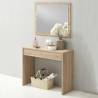 FMD Oak Desk with Wide Drawer - Compact Design 100x40x80 cm