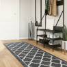 Rug Washable Black and White 80x300 cm Anti Slip Colour black and dark grey Size 80 x 300 cm 