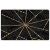 Washable Black and Gold Rug 190x300 cm - Anti Slip