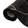 Washable Black and Gold Rug 190x300 cm - Anti Slip