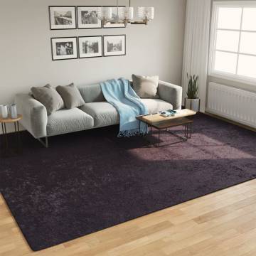 Washable Anthracite Rug 400x300 cm | Anti-Slip & Soft