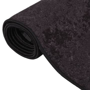 Washable Anthracite Rug 400x300 cm | Anti-Slip & Soft