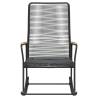 Garden Rocking Chair Black - Durable PVC Rattan | HipoMarket