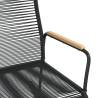 Garden Rocking Chair Black - Durable PVC Rattan | HipoMarket