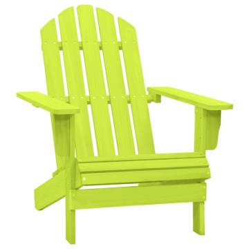 Garden Adirondack Chair - Solid Fir Wood Green - Hipomarket