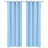 Blackout Curtains 2 pcs with Metal Eyelets 135x245 cm Turquoise Colour turquoise Size 135 x 245 cm Quantity in Package 2 