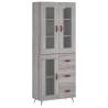 Highboard Grey Sonoma – Stylish Engineered Wood Storage | HipoMarket