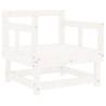 Garden Chairs with Cushions - 2 pcs White Solid Wood Pine