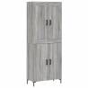 Stylish Highboard Grey Sonoma 69.5x34x180 cm - HipoMarket