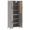 Stylish Highboard Grey Sonoma 69.5x34x180 cm - HipoMarket