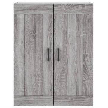 Stylish Highboard Grey Sonoma 69.5x34x180 cm - HipoMarket