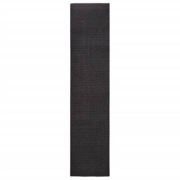 Sisal Rug for Scratching Post - Black 80x350 cm | Hipo Market