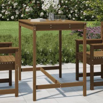 Garden Table Honey Brown - Solid Pine 121x82.5 cm | HipoMarket