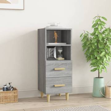 Stylish Grey Sonoma Sideboard - 34.5x34x90 cm | Hipo Market