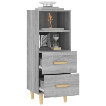 Stylish Grey Sonoma Sideboard - 34.5x34x90 cm | Hipo Market