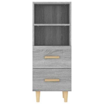 Stylish Grey Sonoma Sideboard - 34.5x34x90 cm | Hipo Market