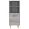 Stylish Grey Sonoma Sideboard - 34.5x34x90 cm | Hipo Market