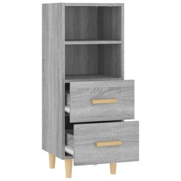 Stylish Grey Sonoma Sideboard - 34.5x34x90 cm | Hipo Market