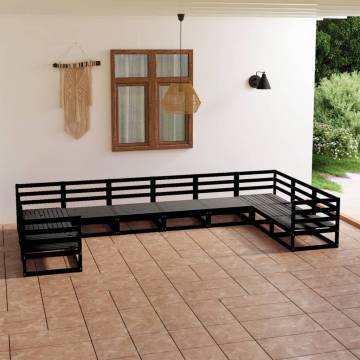 10 Piece Garden Lounge Set - Solid Pinewood - Hipomarket