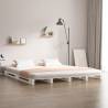 Pallet Bed White 140x200 cm Solid Wood Pine Colour white Size 140 x 200 cm 