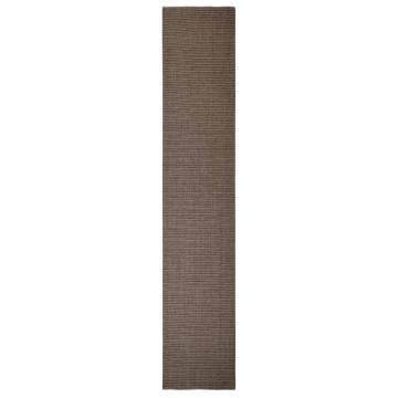 Durable Sisal Rug for Scratching Post - 66x350 cm, Brown