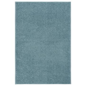 Elegant Blue Short Pile Rug 200x290 cm | Hipo Market