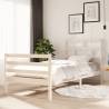 Bed Frame White Solid Wood Pine 90x200 cm Colour white Size 90 x 200 cm 