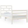 White Solid Pine Bed Frame 90x200 cm | Hipomarket