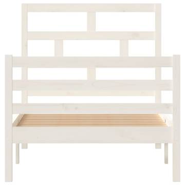 White Solid Pine Bed Frame 90x200 cm | Hipomarket