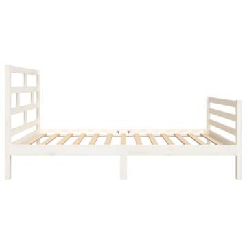 White Solid Pine Bed Frame 90x200 cm | Hipomarket