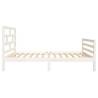 White Solid Pine Bed Frame 90x200 cm | Hipomarket