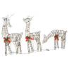 Christmas Reindeer Families - 180 LEDs Warm White Rattan