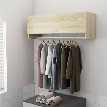 Compact Wardrobe in Sonoma Oak - Stylish Storage Solution