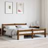 Bed Frame Honey Brown Solid Pinewood 160x200 cm Colour honey brown Size 160 x 200 cm 