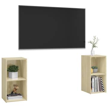 Stylish Sonoma Oak TV Cabinets - 2 pcs | Hipo Market