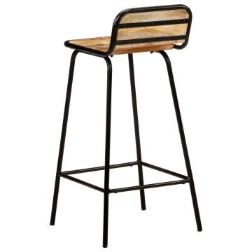 Stylish Bar Chairs (4 pcs) - Solid Mango Wood | HipoMarket