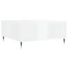 Elegant High Gloss White Coffee Table - 80x80cm | HipoMarket